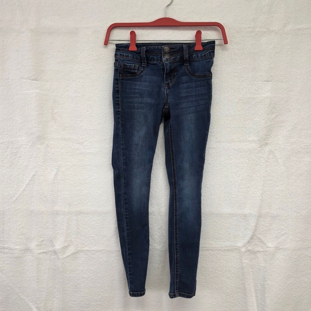 Mudd Girls Dark Wash Mid Rise Skinny‎ Jean Legging Size 8 DM73D028RW12